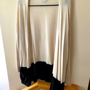 J. Jill two toned open front cardigan
